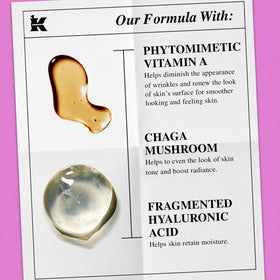 Kiehl's hyaluronic acid droplet illustration showing moisture retention benefit