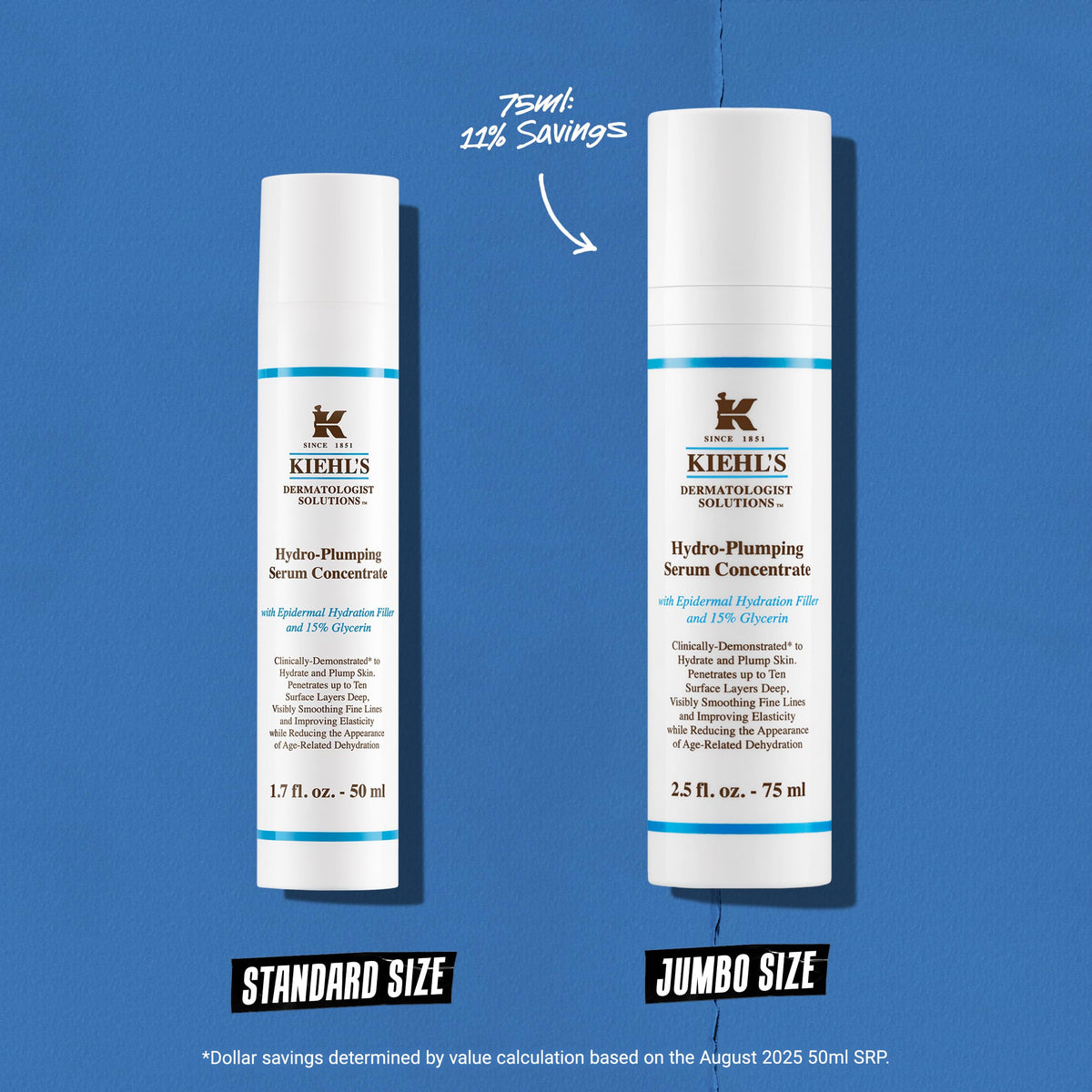 Kiehl's product label showing key ingredients and hydration focus
