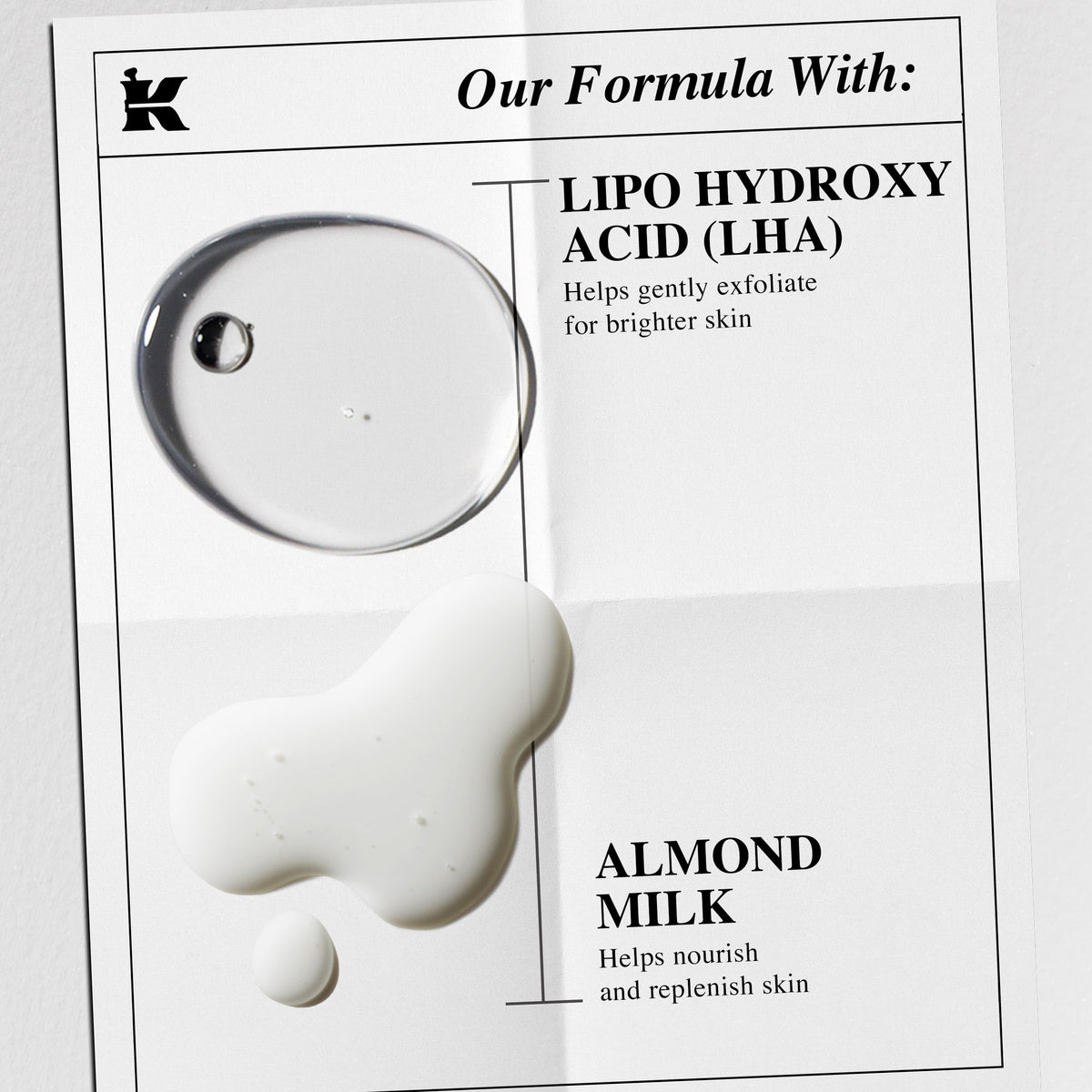 Kiehl's almond milk ingredient visual emphasizing soothing hydration benefit