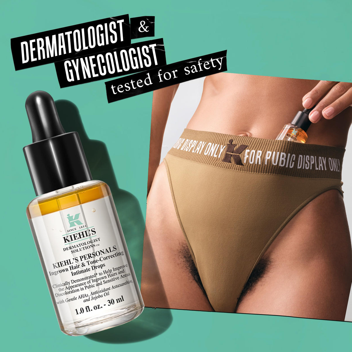 Kiehl's jojoba and astaxanthin ingredient visual highlighting soothing benefits