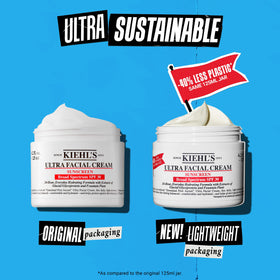 Kiehl's ingredients label detail showing Fountain Plant and hydrating benefit