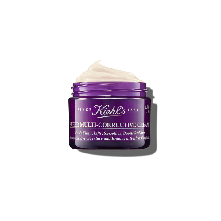 Kiehl's jar front packaging showing product and elegant label, professional presentation benefit