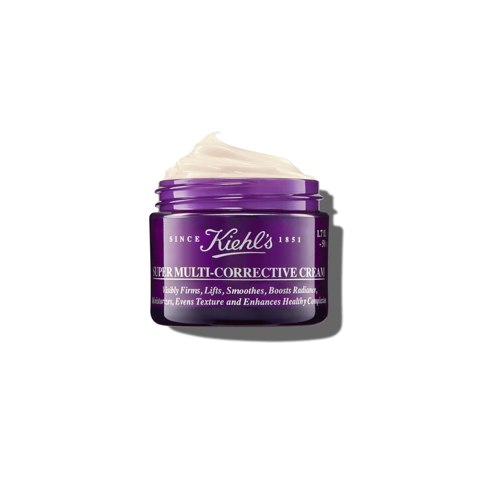 Kiehl's jar front packaging showing product and elegant label, professional presentation benefit
