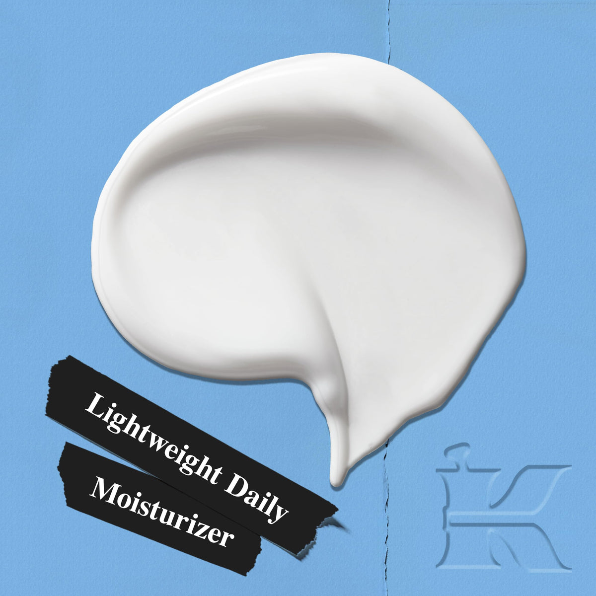Kiehl's cream texture close-up highlighting lightweight, hydrating feel