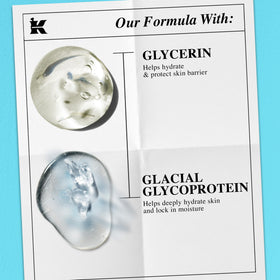Kiehl's label closeup highlighting key ingredients and balanced hydration