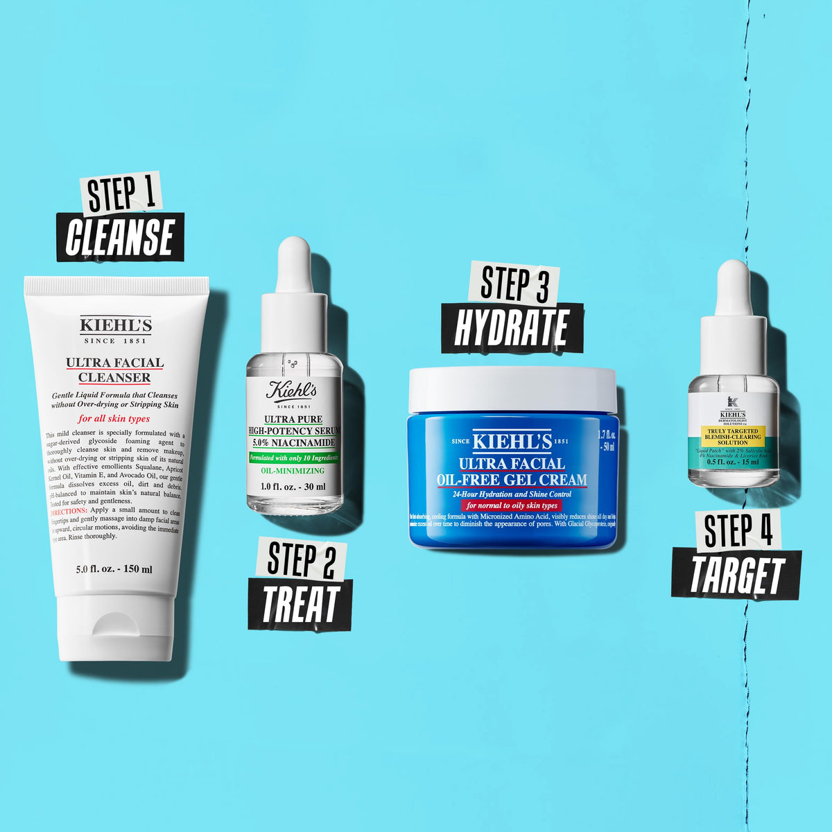 Kiehl's jar on bathroom counter in lifestyle setting showing everyday use benefit