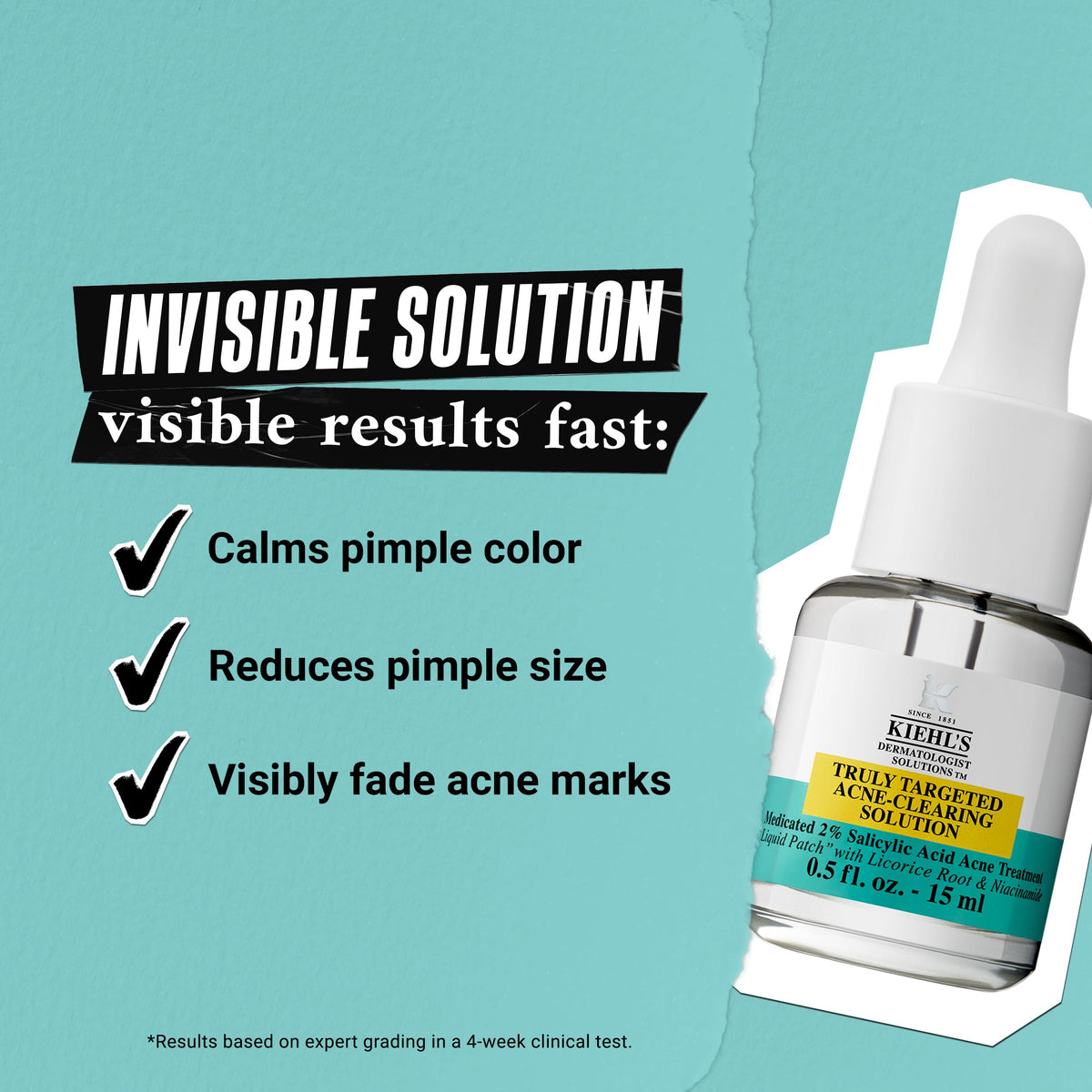 Kiehl's on a bathroom vanity indicating easy daily spot treatment use