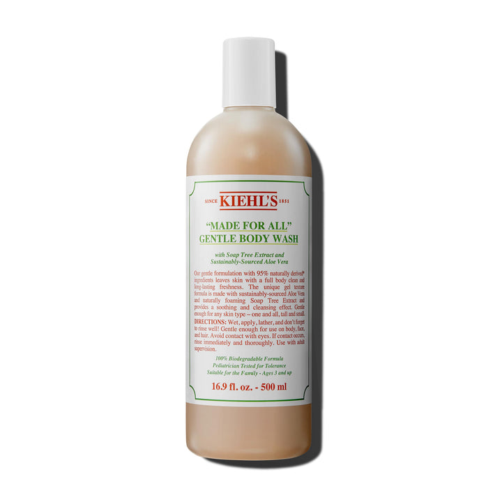 Kiehl's Made for All front packaging shows label and benefits for easy identification