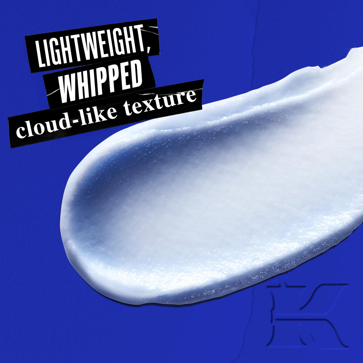 Kiehl's creamy cloud texture close-up demonstrating lightweight hydration