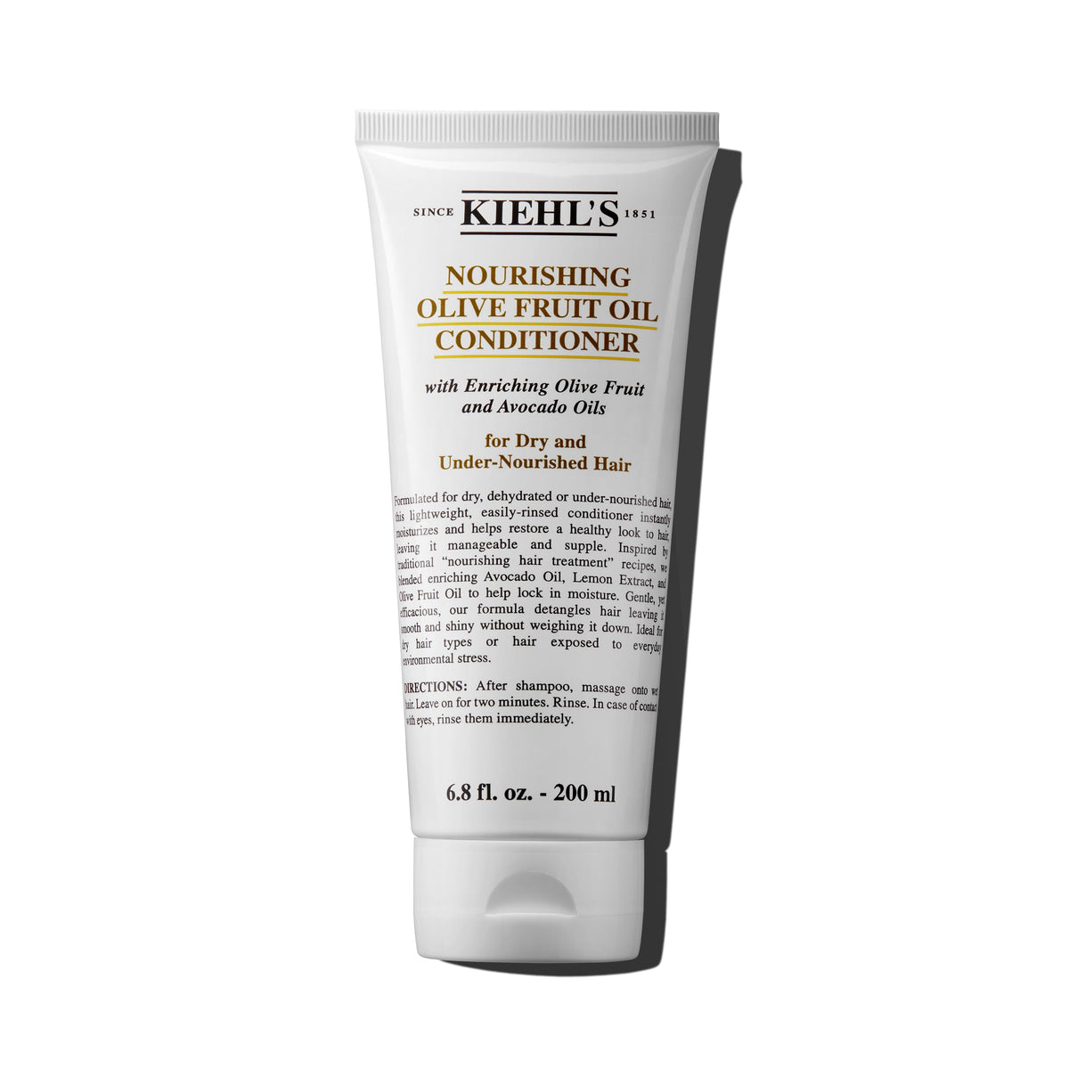 Kiehl's bottle front view showing label and cap, highlights brand clarity and ease of use