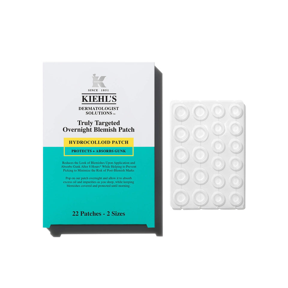 Kiehl's front packaging showing 22-count box and product name benefits