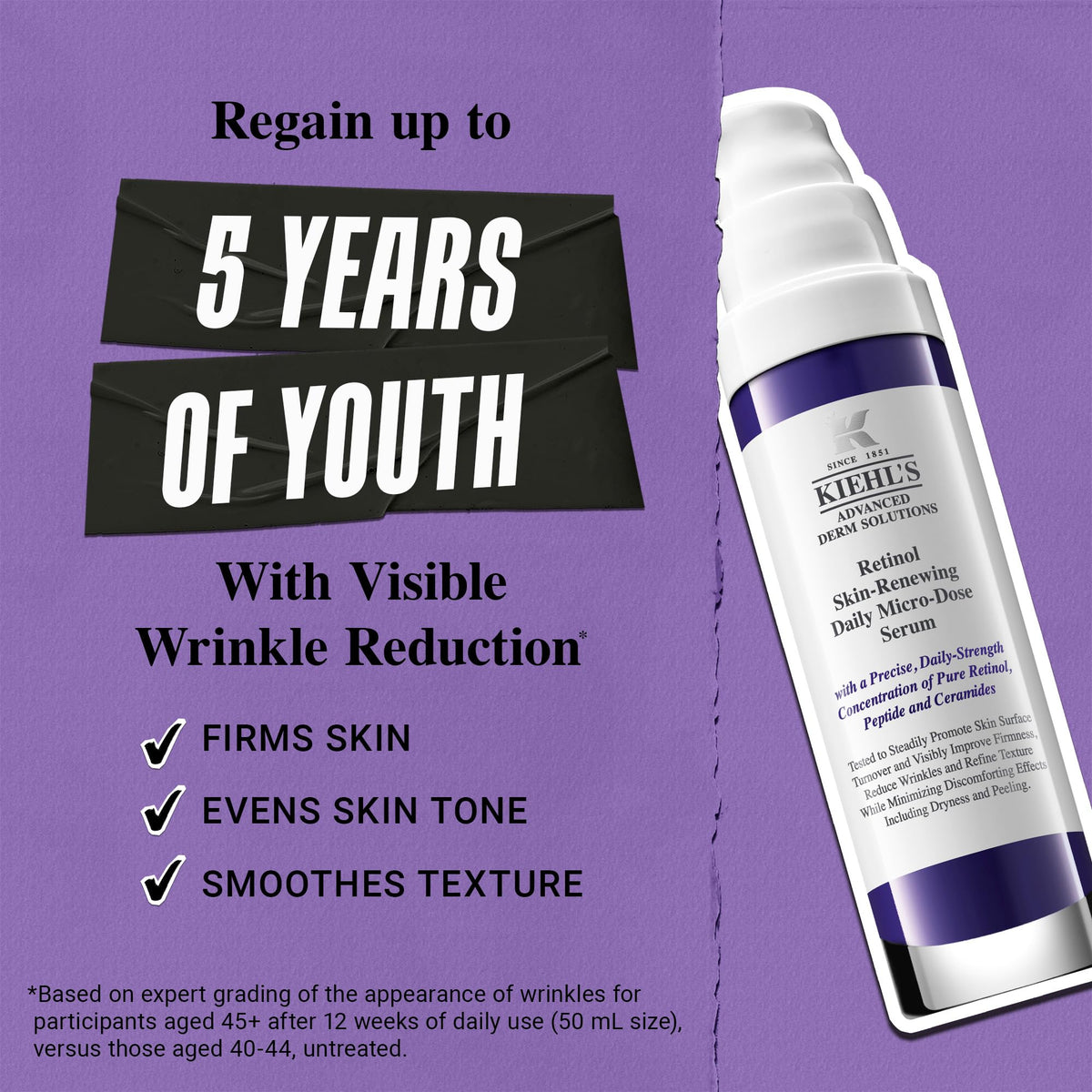 Kiehl's applying serum to hand demonstrating easy, controlled application benefit