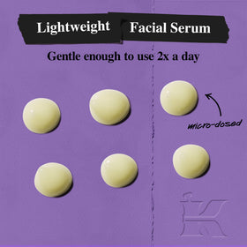 Kiehl's serum droplet texture highlighting lightweight absorption benefit