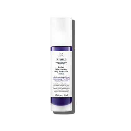 Kiehl's front packaging showing bottle and clean design, conveys reliability