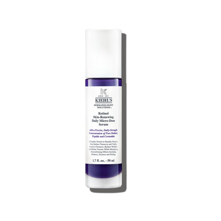 Kiehl's front packaging showing bottle and clean design, conveys reliability