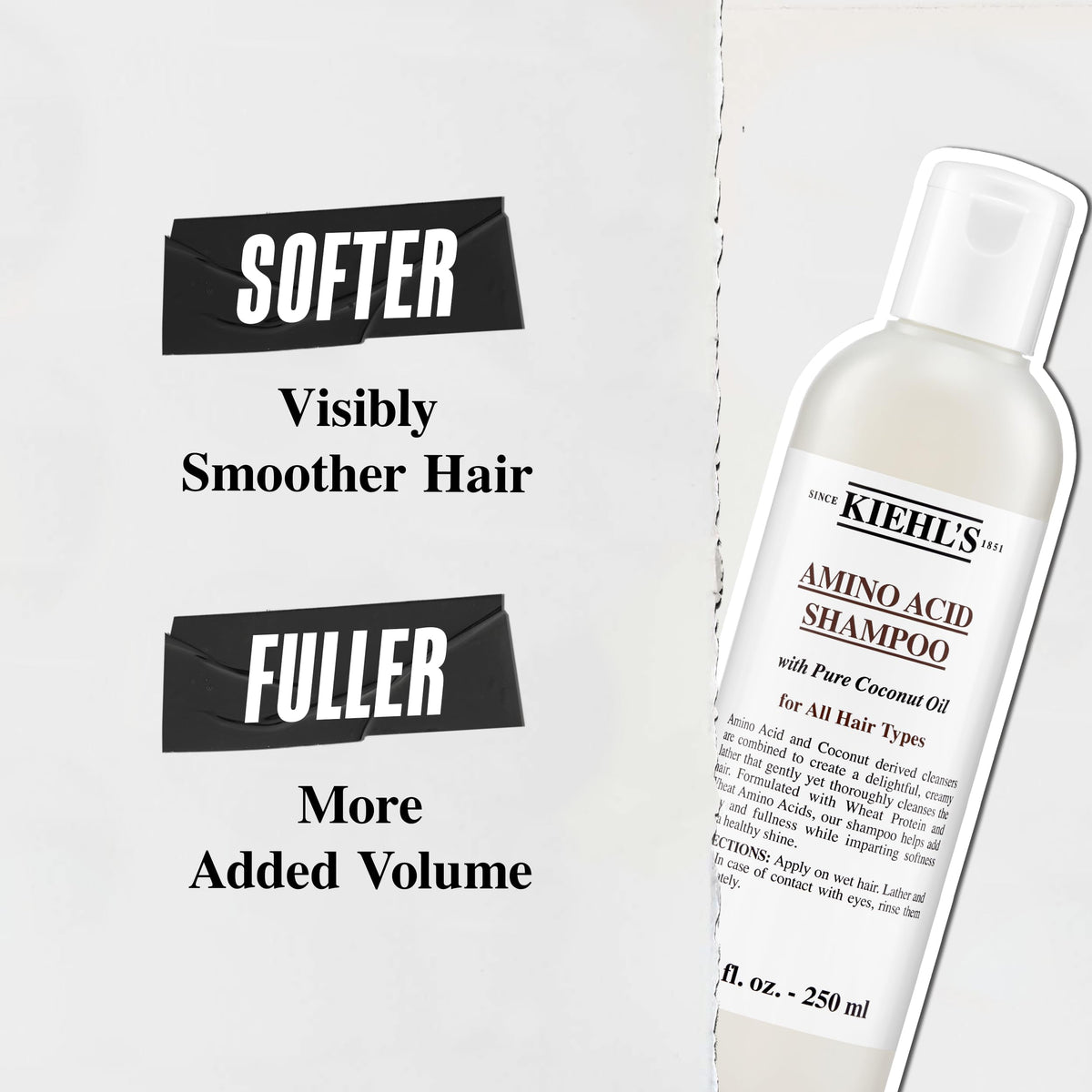 Kiehl's shampoo creating suds on wet hair to cleanse effectively