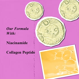 Kiehl's ingredient label displaying niacinamide and collagen peptide transparency benefit