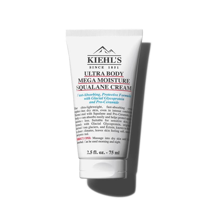 Kiehl's front packaging of Ultra Body Barrier Repair Cream showing size and benefit