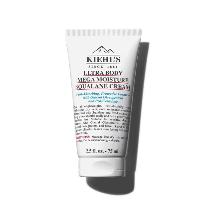 Kiehl's front packaging of Ultra Body Barrier Repair Cream showing size and benefit