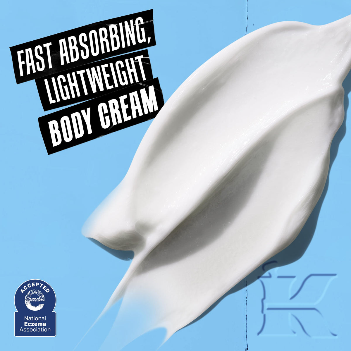 Kiehl's close-up cream texture illustrating lightweight hydration