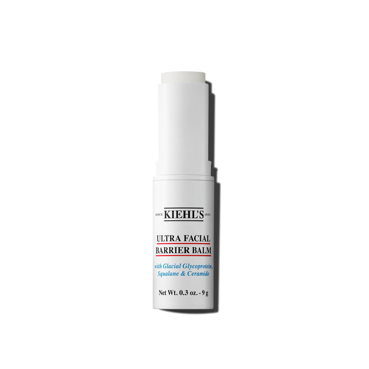 Kiehl's front packaging shows travel-sized balm stick and quick hydration benefit