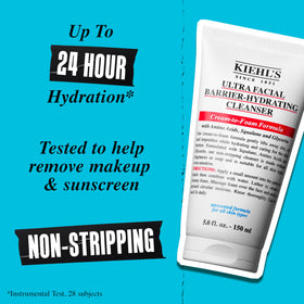 Kiehl's close-up of creamy texture showing hydrating, non-stripping formula