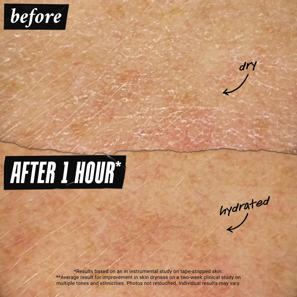 Kiehl's ingredient label close-up showing key actives and benefits