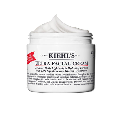 Kiehl's jar front view showing product and clear hydration benefit