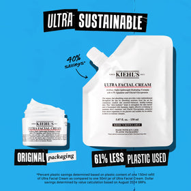 Kiehl's label close-up highlighting fragrance-free formulation benefit