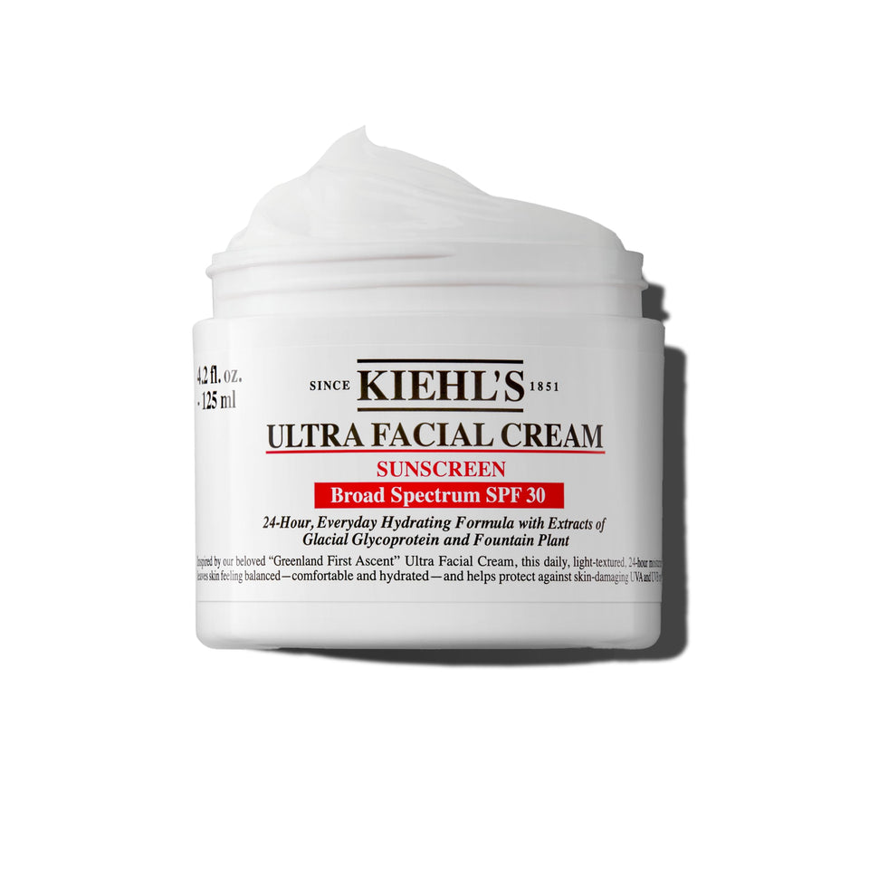 Kiehl's front packaging showing SPF 30 and daily moisturizer benefits