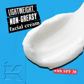 Kiehl's cream texture close-up demonstrating lightweight hydration