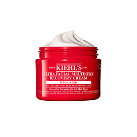 Kiehl's front packaging of recovery barrier cream showing product name and benefits