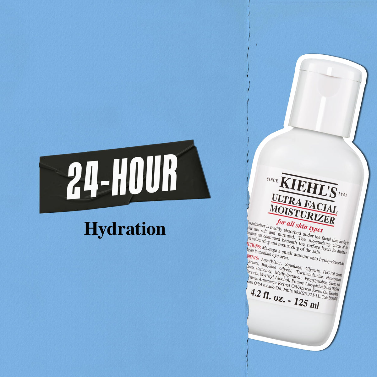 Kiehl's jar in hand to show size and travel-friendly benefit