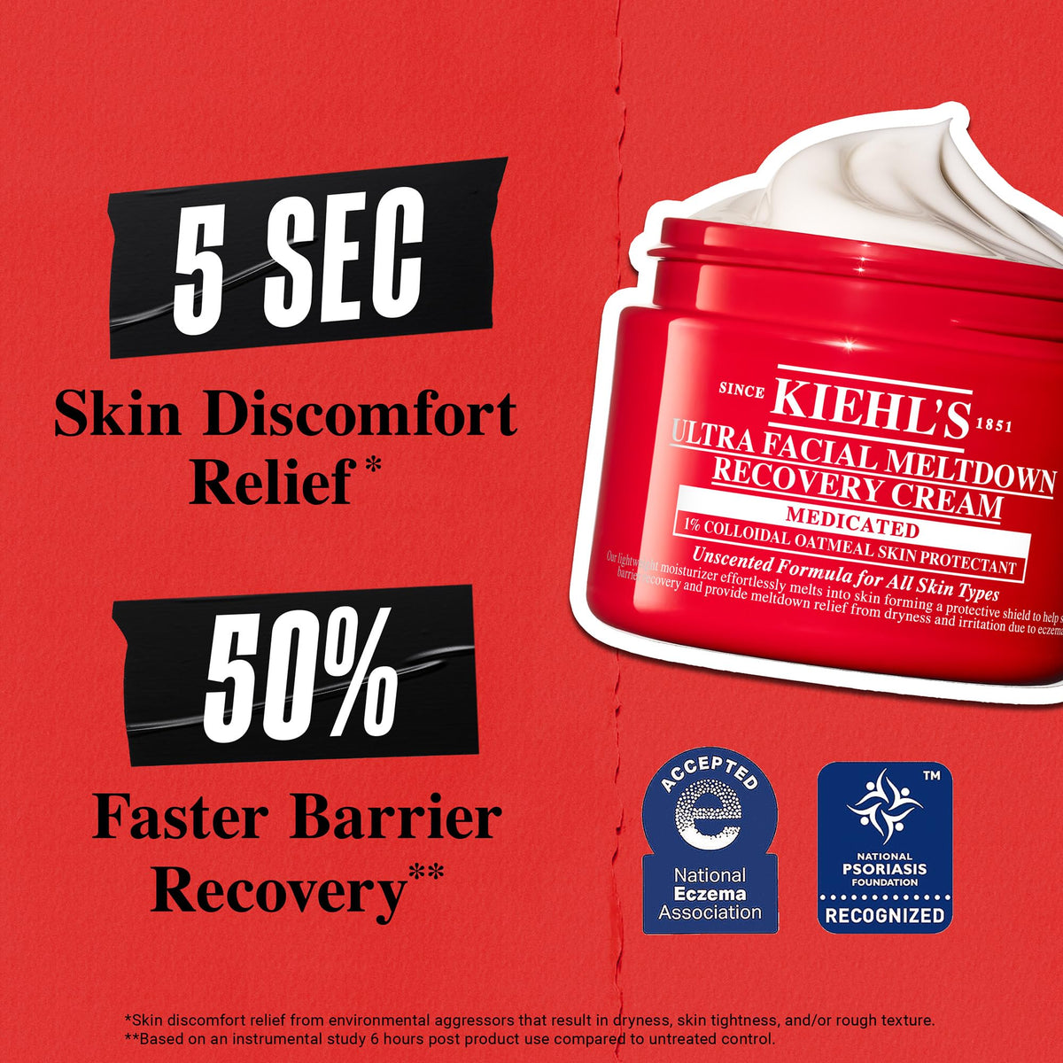 Kiehl's vitamin B5 (dexpanthenol) ingredient close-up supporting barrier repair