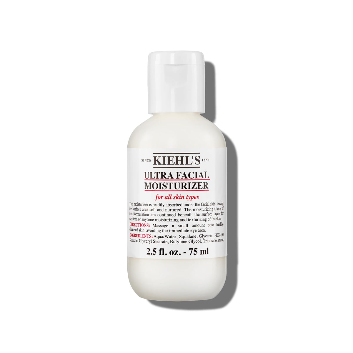 Kiehl's jar front view showing product and clean packaging benefit