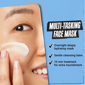 Kiehl's applying mask by hand demonstrating easy massage absorption