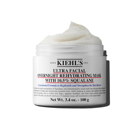 Kiehl's jar front view showing label and product benefit