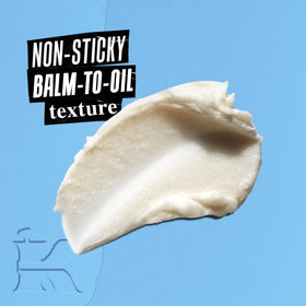 Kiehl's close-up texture melting from balm to oil for deep hydration