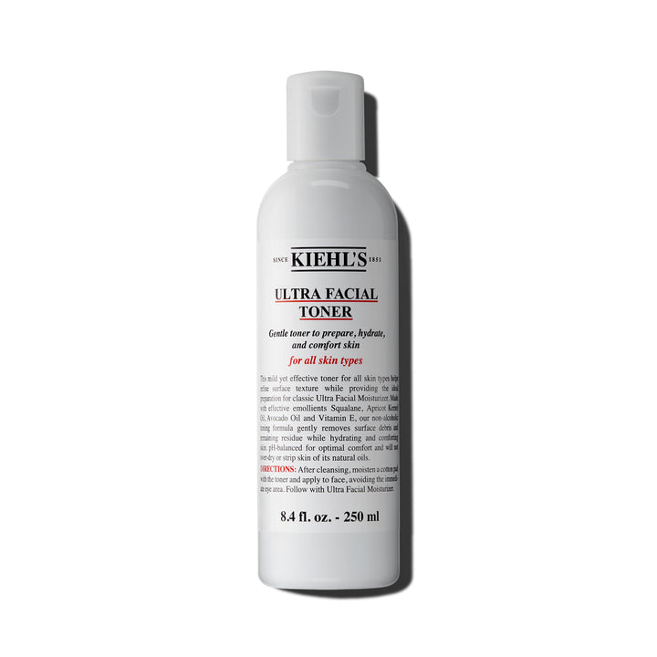 Kiehl's front bottle view showing clean packaging and easy dispensing benefit