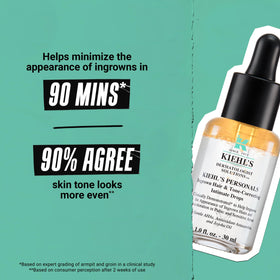 Kiehl's application on bikini area for smoother skin and fewer bumps