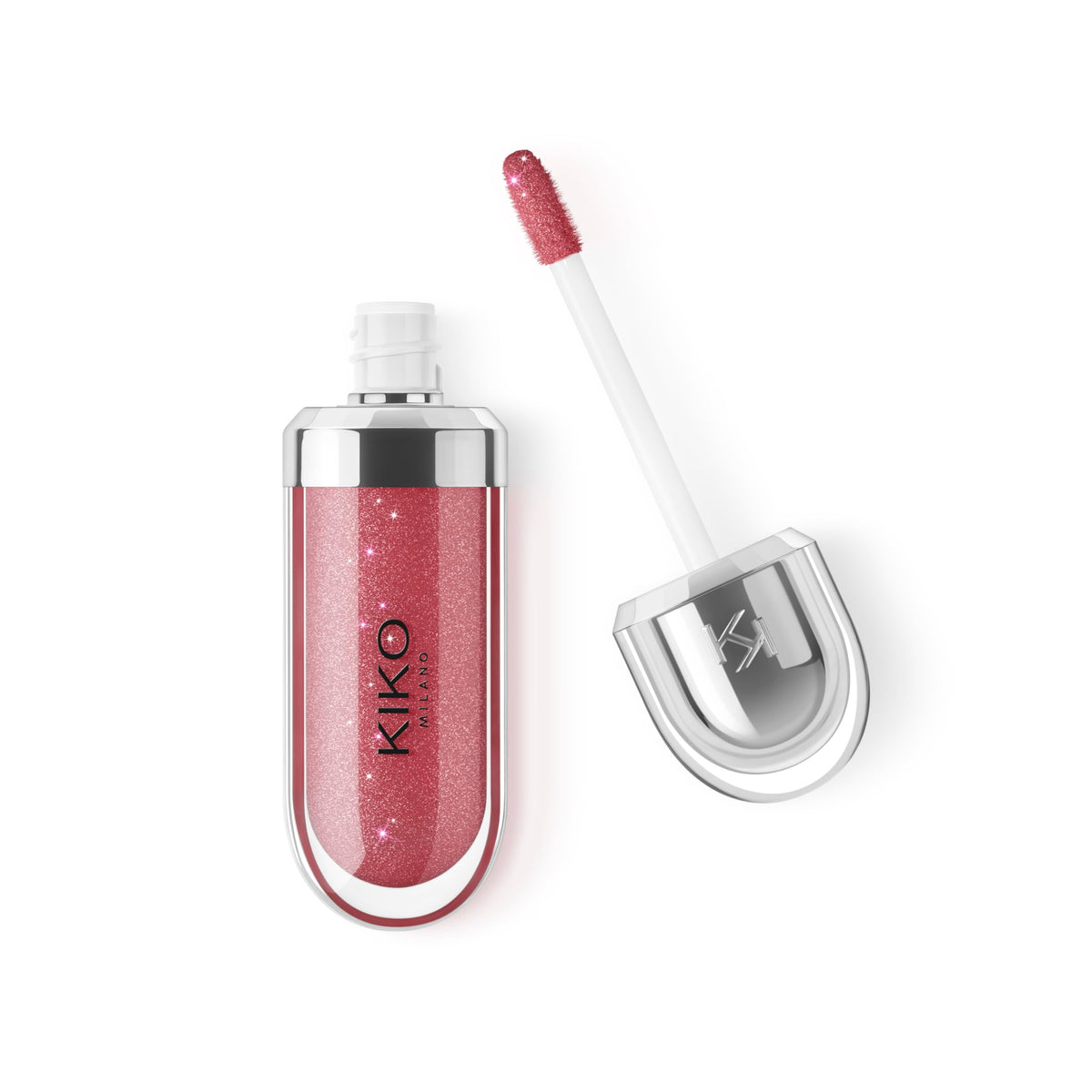 Kiko Milano front packaging showing gloss tube and metallic cap, polished look