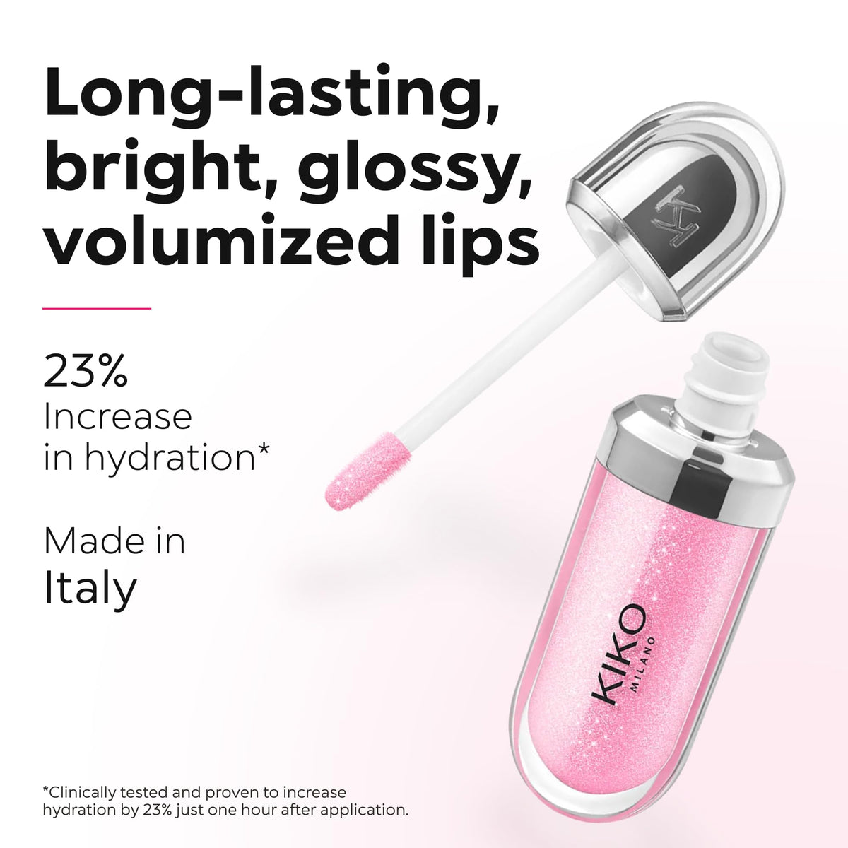 Kiko Milano product beside a coin showing 6.5ml compact travel size