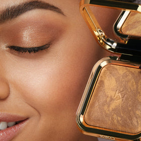 KIKO Milano bronzer applied with brush on cheek for natural sun-kissed warmth effect