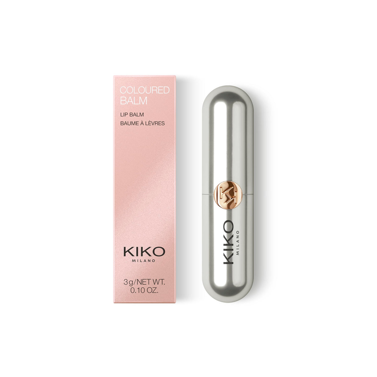 Kiko Milano lips wearing shade 04 showing natural tint and glossy, hydrated look