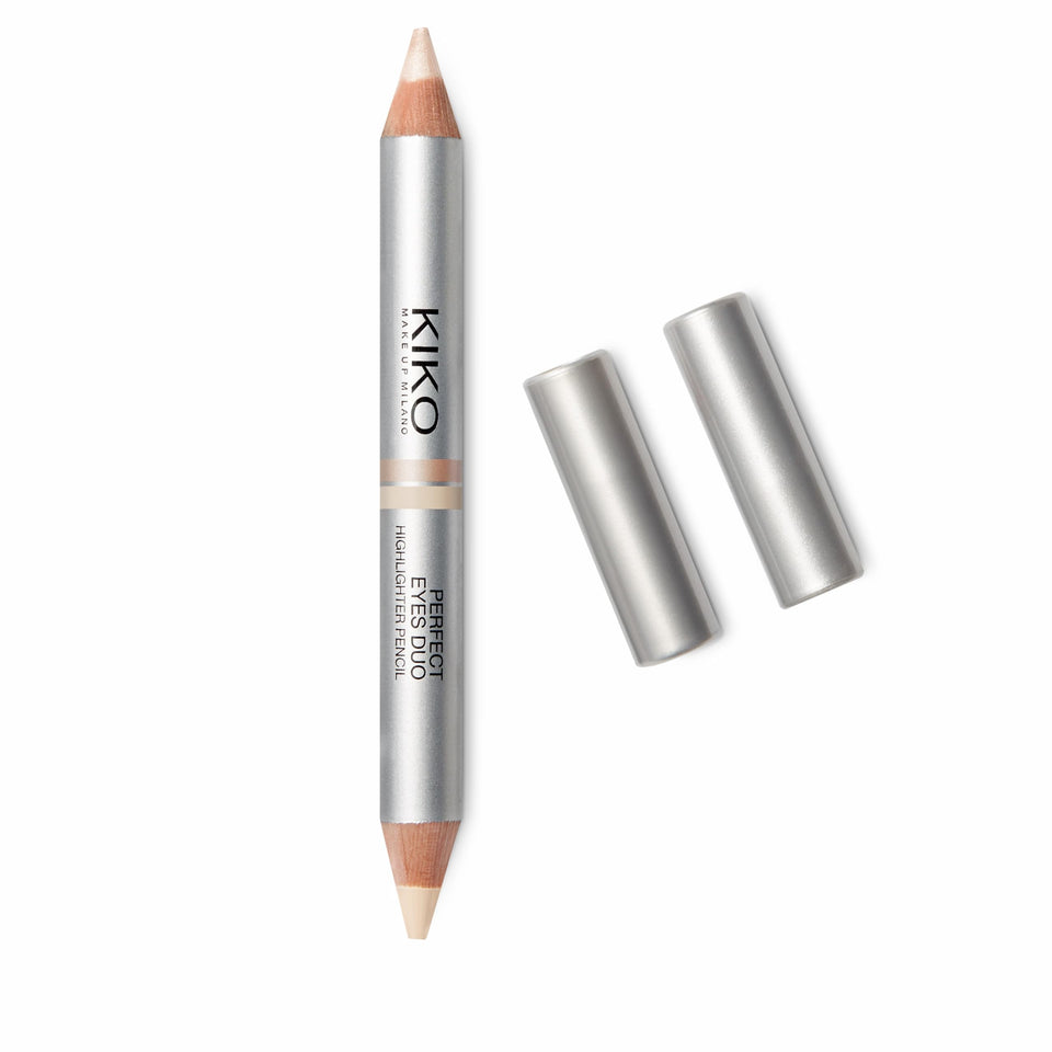 Kiko Milano front packaging showing dual-ended highlighter for quick brightening