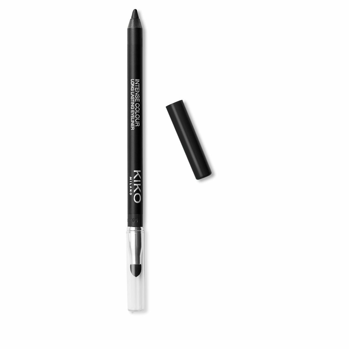 Kiko Milano pencil front view showing precise tip and bold pigment for sharp lines