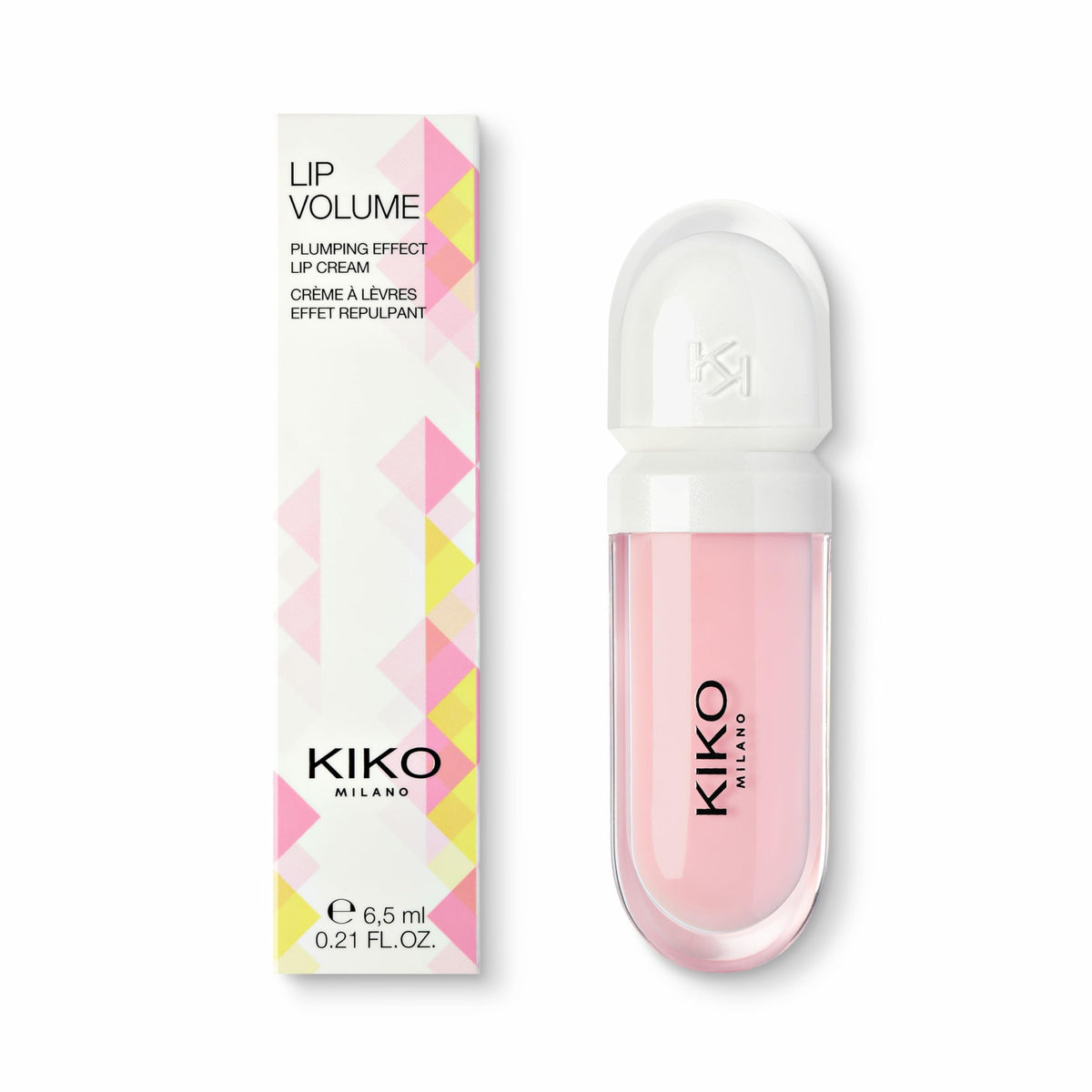 Kiko Milano on lips in lifestyle shot, adds hydration and subtle rosy fullness
