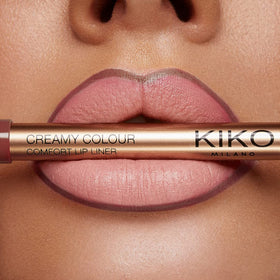 KIKO Milano lip liner 05 applied on lips demonstrating clean definition