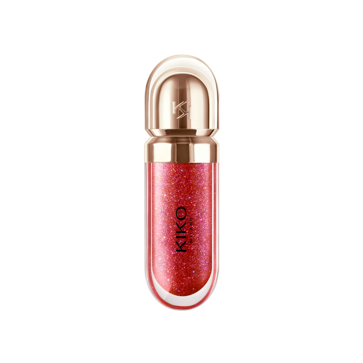 KIKO Milano gloss swatch texture highlighting high-shine finish and hydrating, non-sticky feel