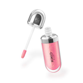 Kiko Milano gloss texture swipe on skin showing high shine and smooth finish